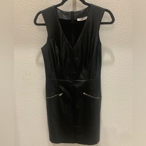 Wren & Willa Faux leather black dress small